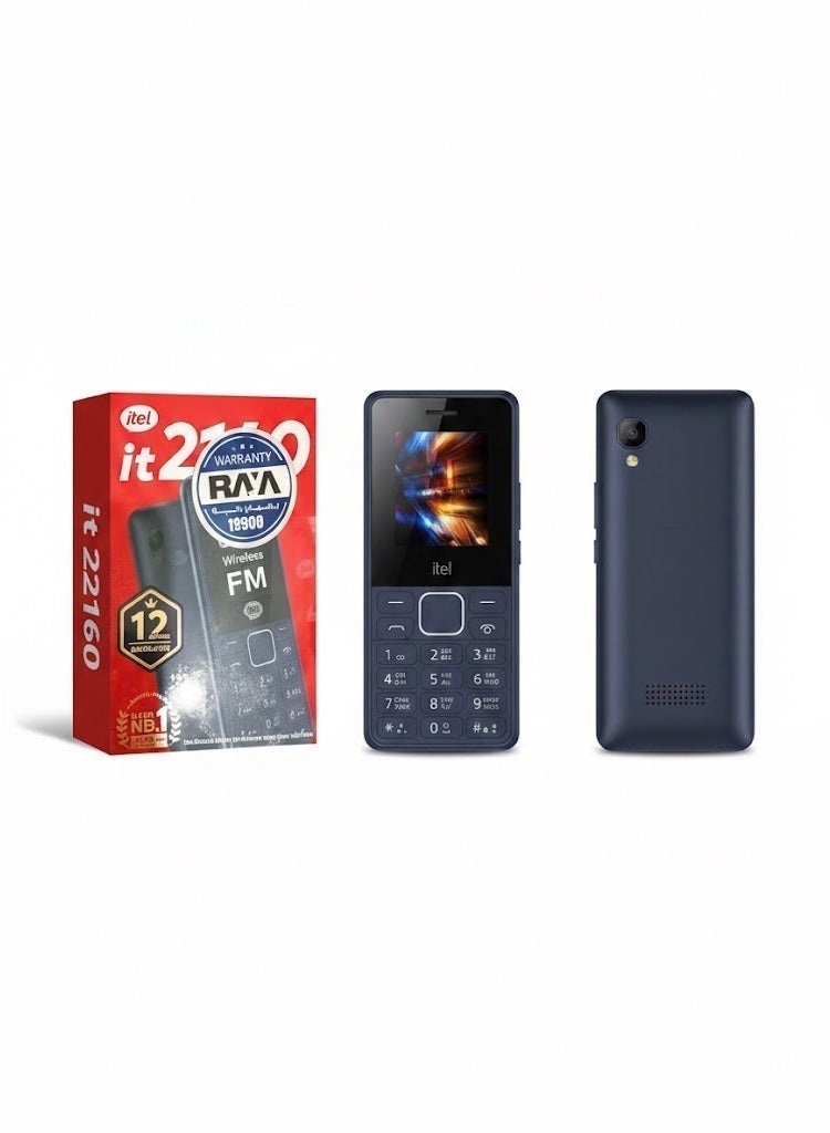 آي تل موبايل زرار بشريحتين وبطارية تدوم طويلاً، شاشة 1.77 بوصة، صوت عالي وواضح، لون أزرق داكن - Image 4